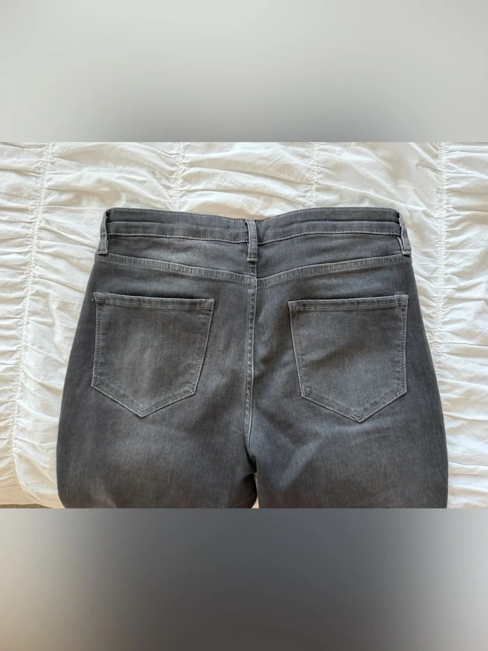Free People Women's Gray Cropped Flare Jeans